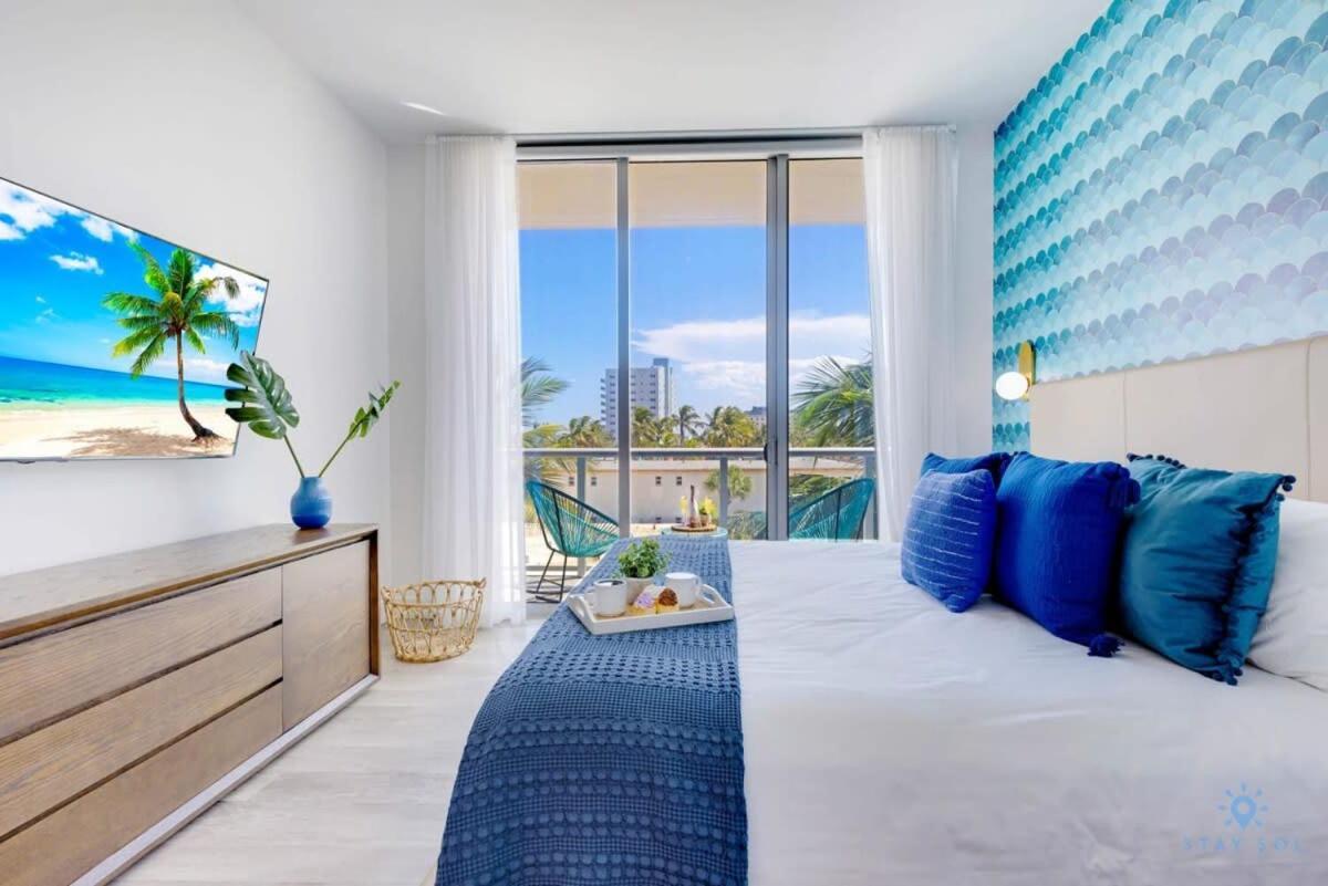 5 Beach Resort w ROOFTOP POOL APT w OCEAN VIEW Balcony UP TO 6 Hollywood Zewnętrze zdjęcie