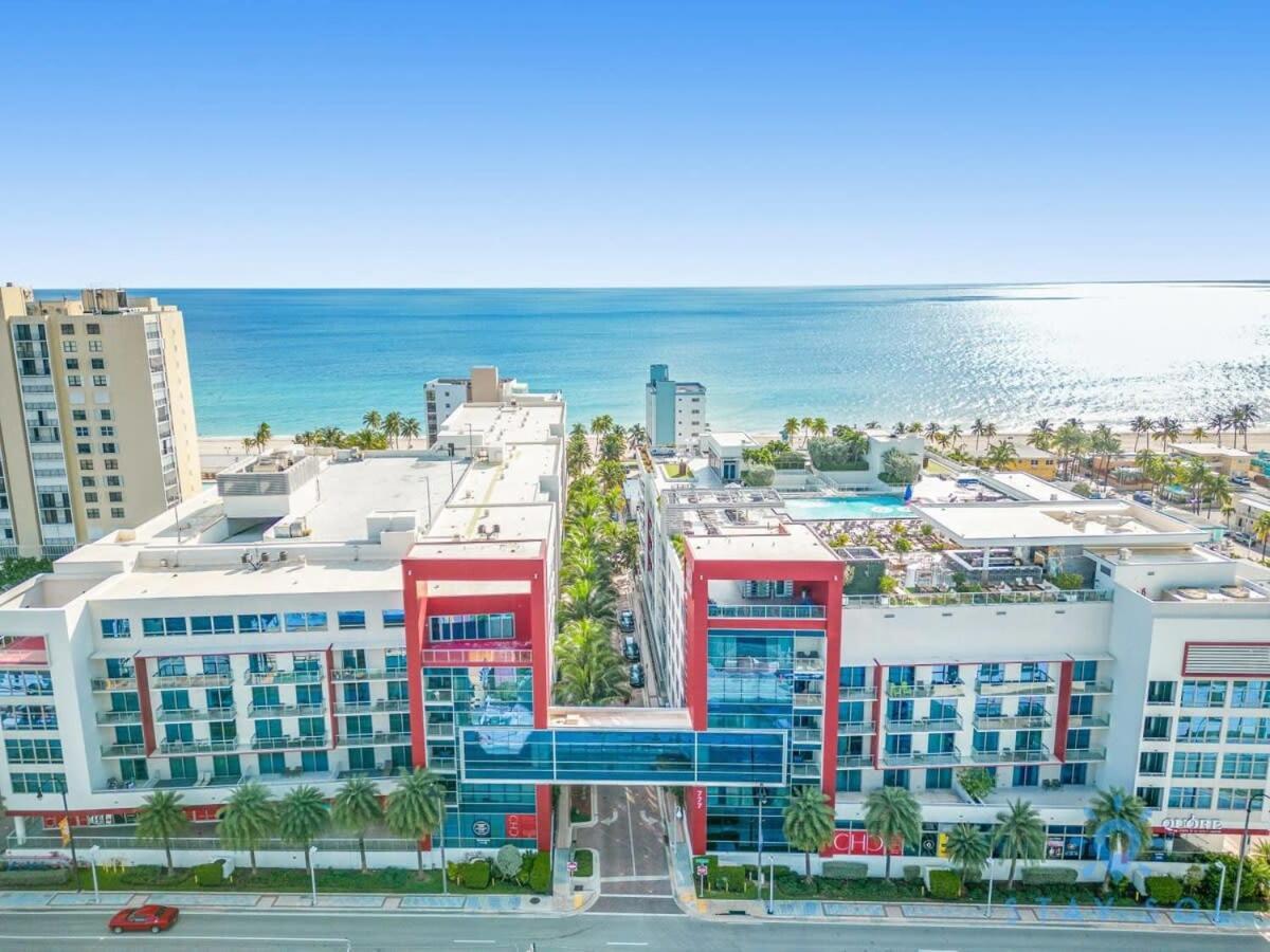 5 Beach Resort w ROOFTOP POOL APT w OCEAN VIEW Balcony UP TO 6 Hollywood Zewnętrze zdjęcie