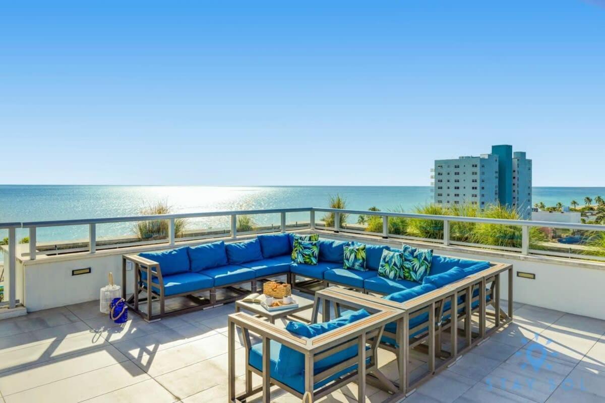 5 Beach Resort w ROOFTOP POOL APT w OCEAN VIEW Balcony UP TO 6 Hollywood Zewnętrze zdjęcie