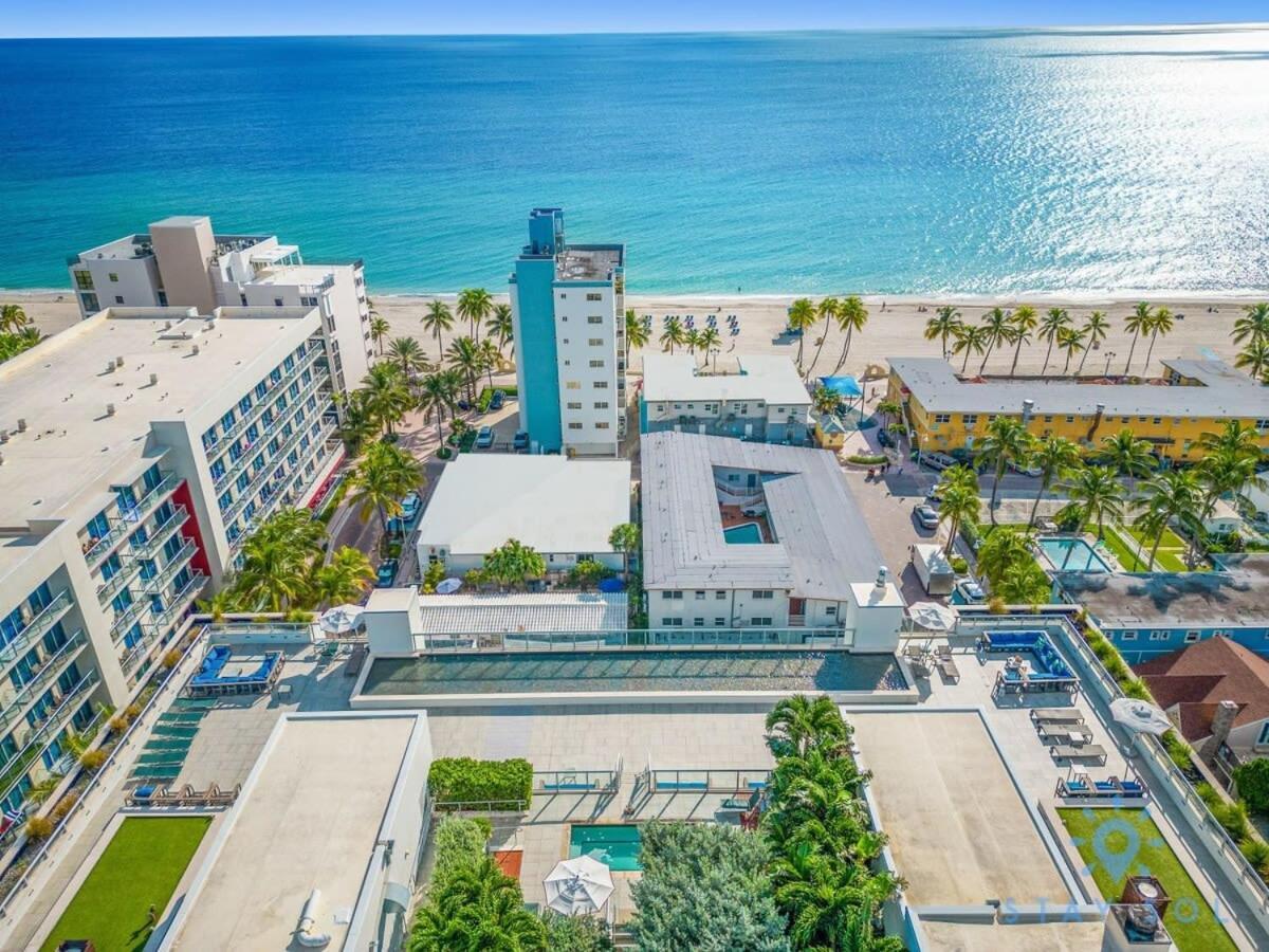 5 Beach Resort w ROOFTOP POOL APT w OCEAN VIEW Balcony UP TO 6 Hollywood Zewnętrze zdjęcie